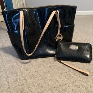 MK tote and wallet/wristlet